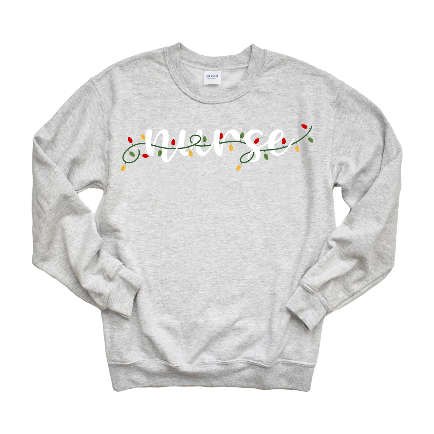 Holiday Nurse Christmas Lights Crewneck