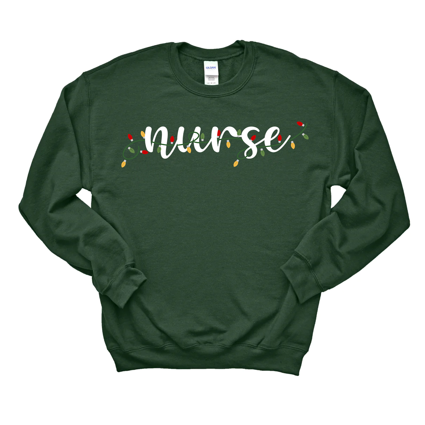 Holiday Nurse Christmas Lights Crewneck