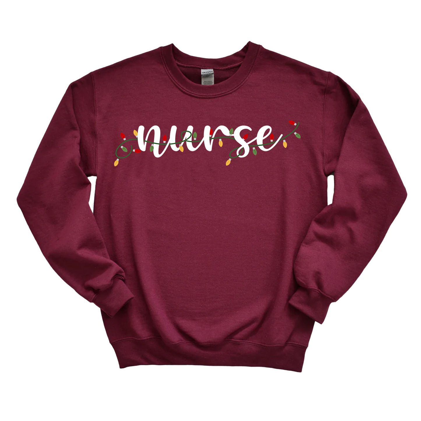 Holiday Nurse Christmas Lights Crewneck