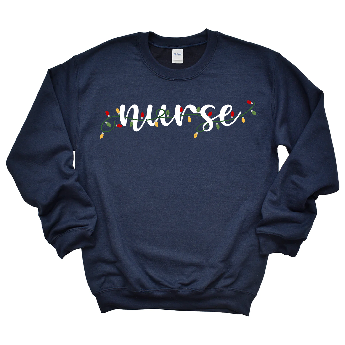 Holiday Nurse Christmas Lights Crewneck