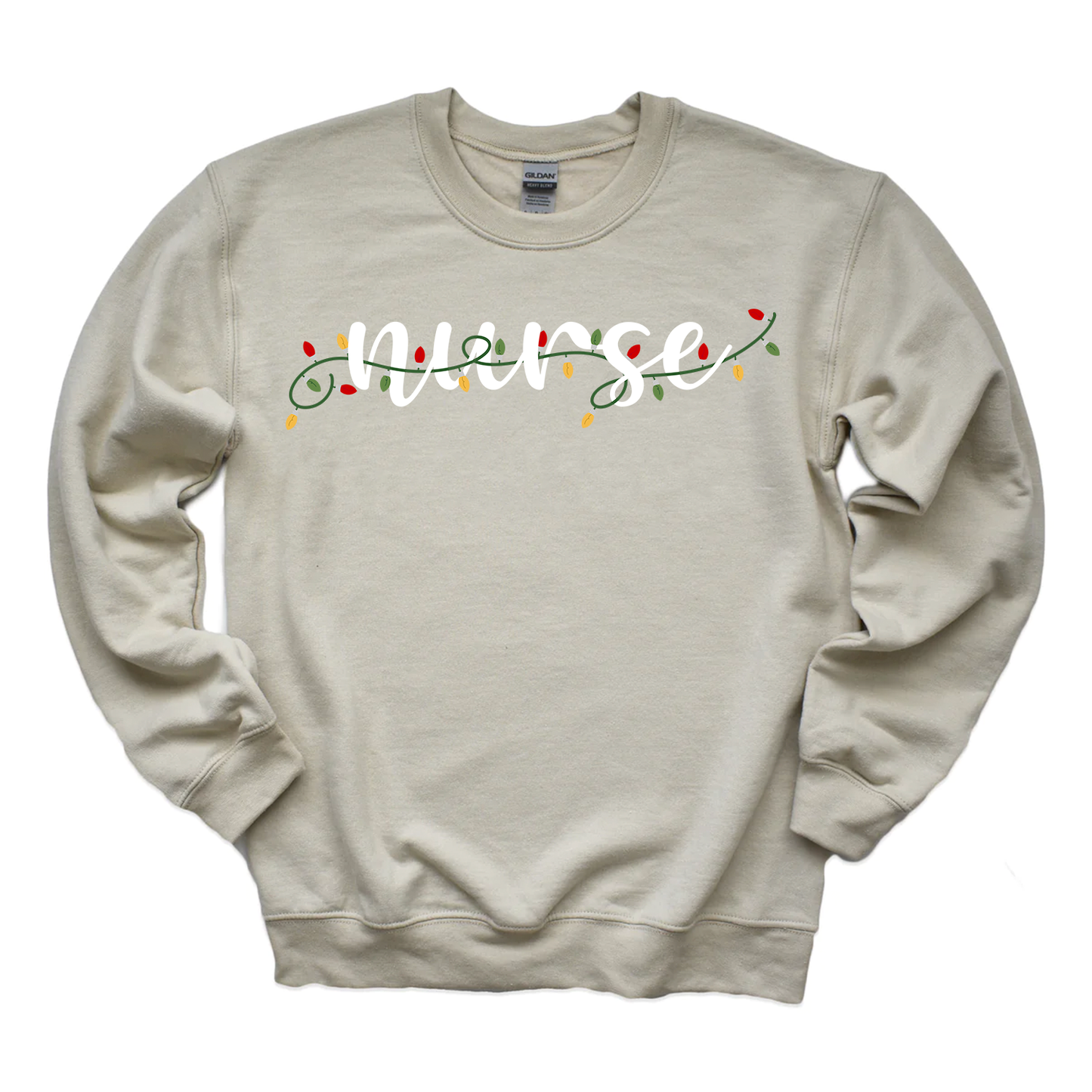 Holiday Nurse Christmas Lights Crewneck